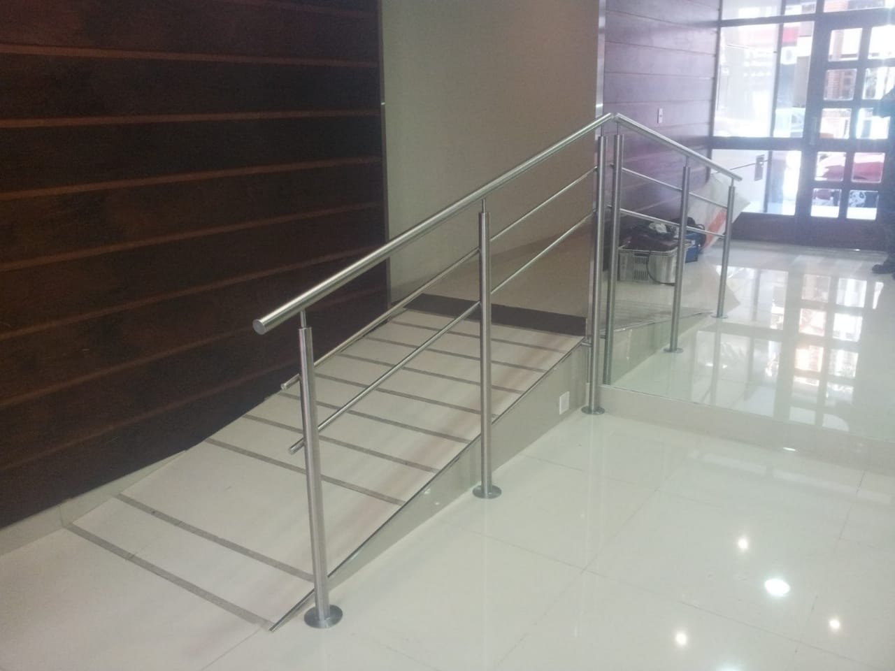 Baranda en escalera